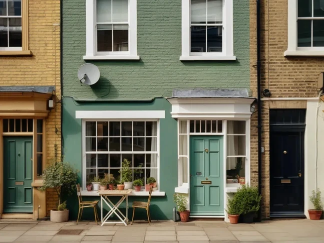 Row of London houses