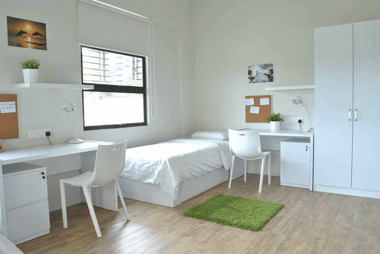 black office rolling chairs and table