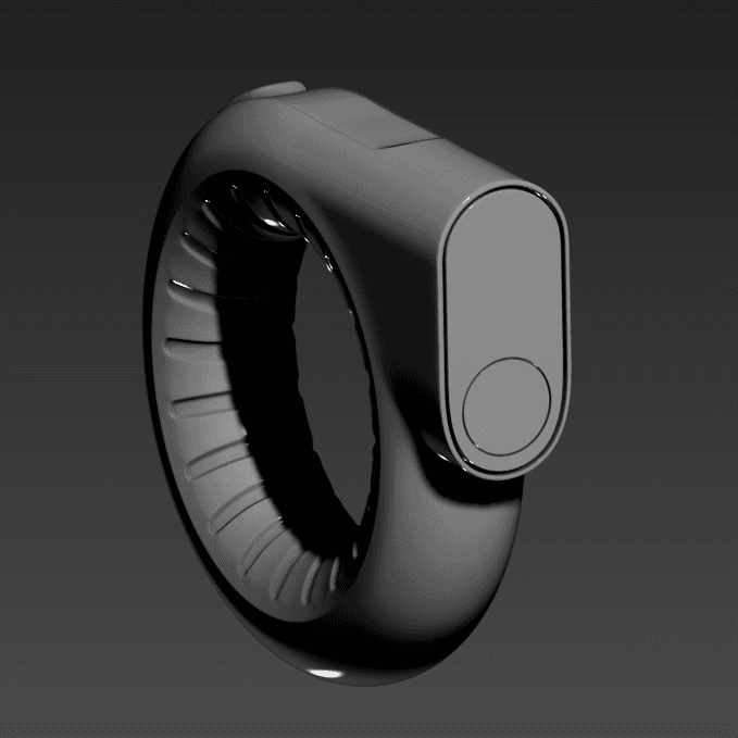 Final smooth render of the rounded ring-shaped mechanical housing.