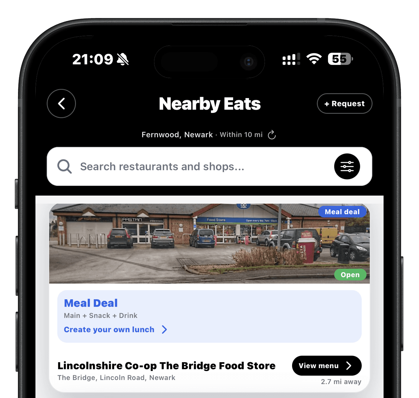 MyMacroGo app showing macros for Greggs, Tesco and McDonald’s.