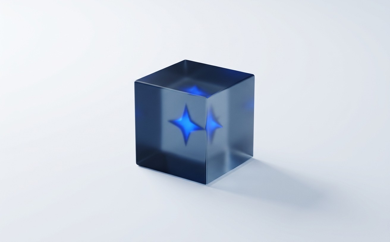 Glasobjekt mit leuchtendem Glitzerstern als Sinnbild zum Thema Keynote bei der IDEAL BankenTagung