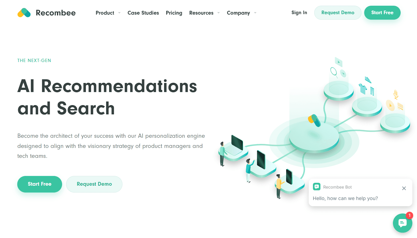 Recombee homepage
