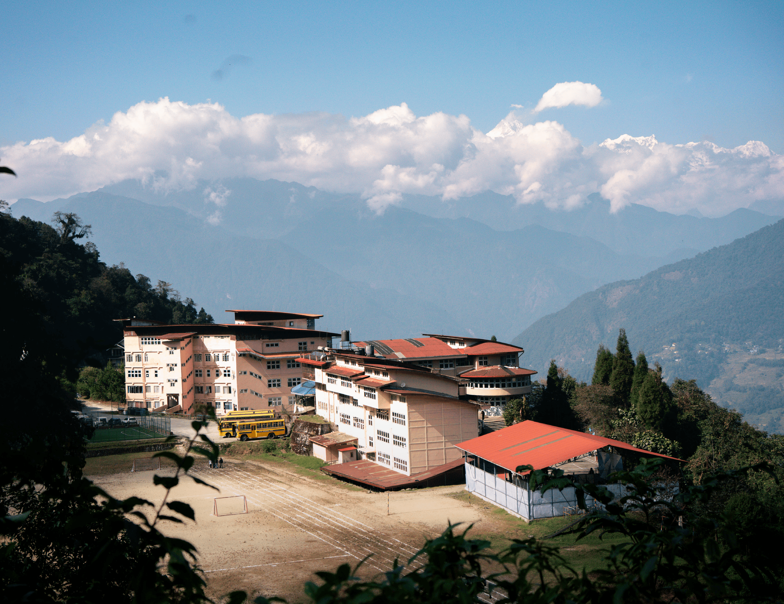 snow covered mountain during daytime