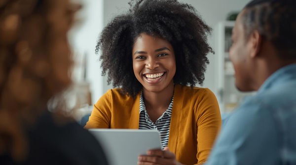Parent receiving guidance and support services