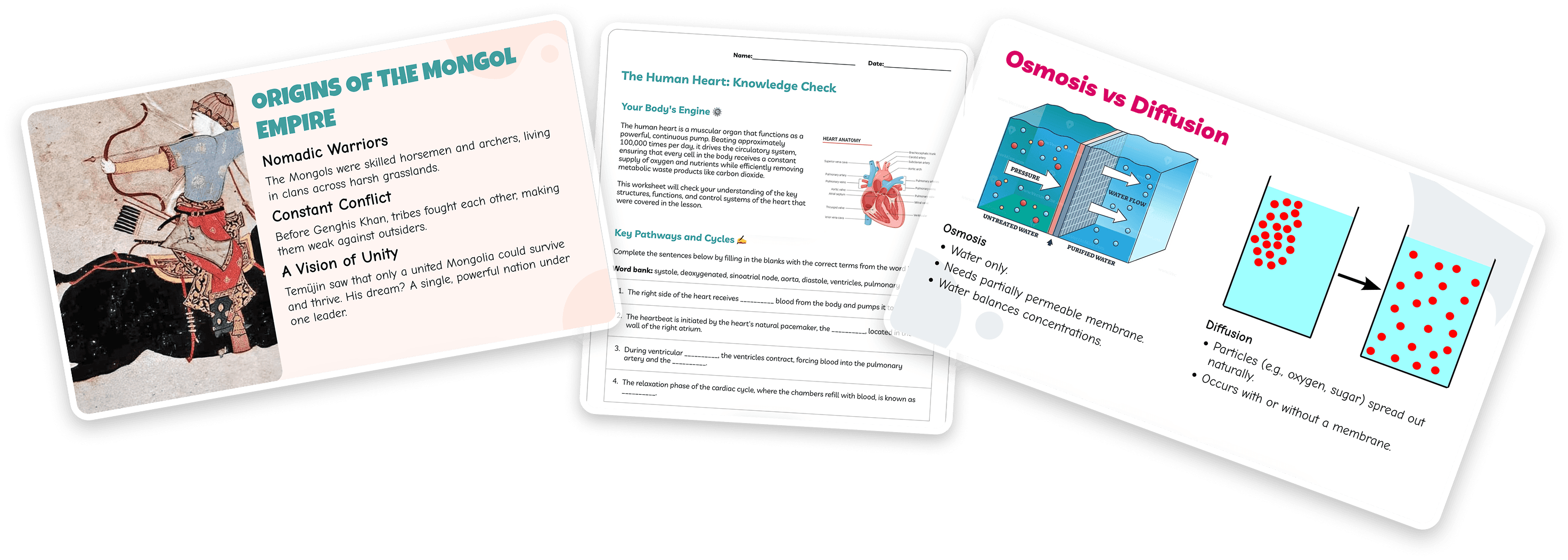 large ai generated lesson cards