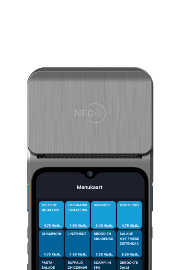 Product tegels op pinapparaat