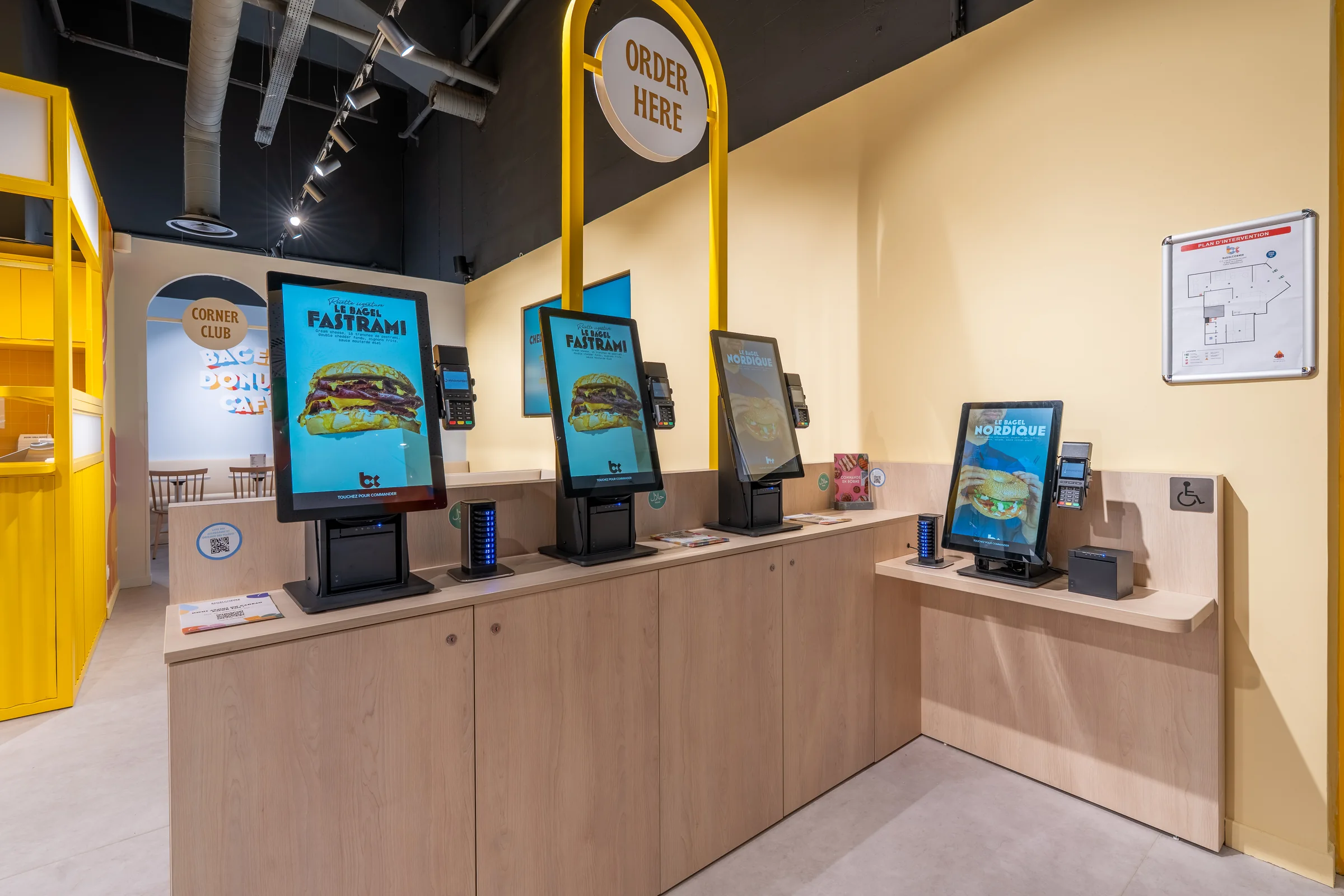 Ordering counter at Bagel Corner Marseille — Marseille, France. Photography by Yunes Calore.
