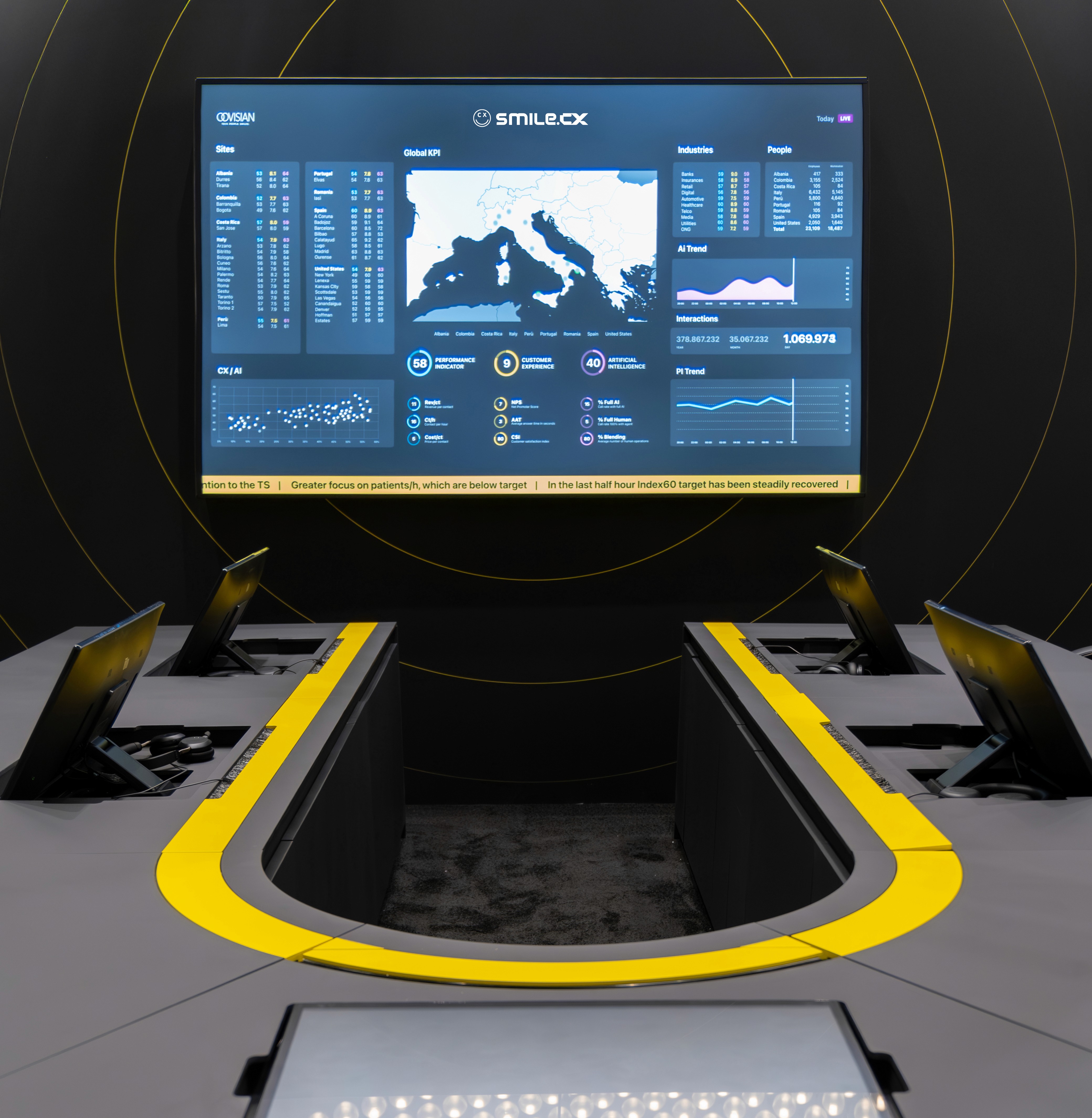 Team member presenting in front of task board, representing collaborative planning.