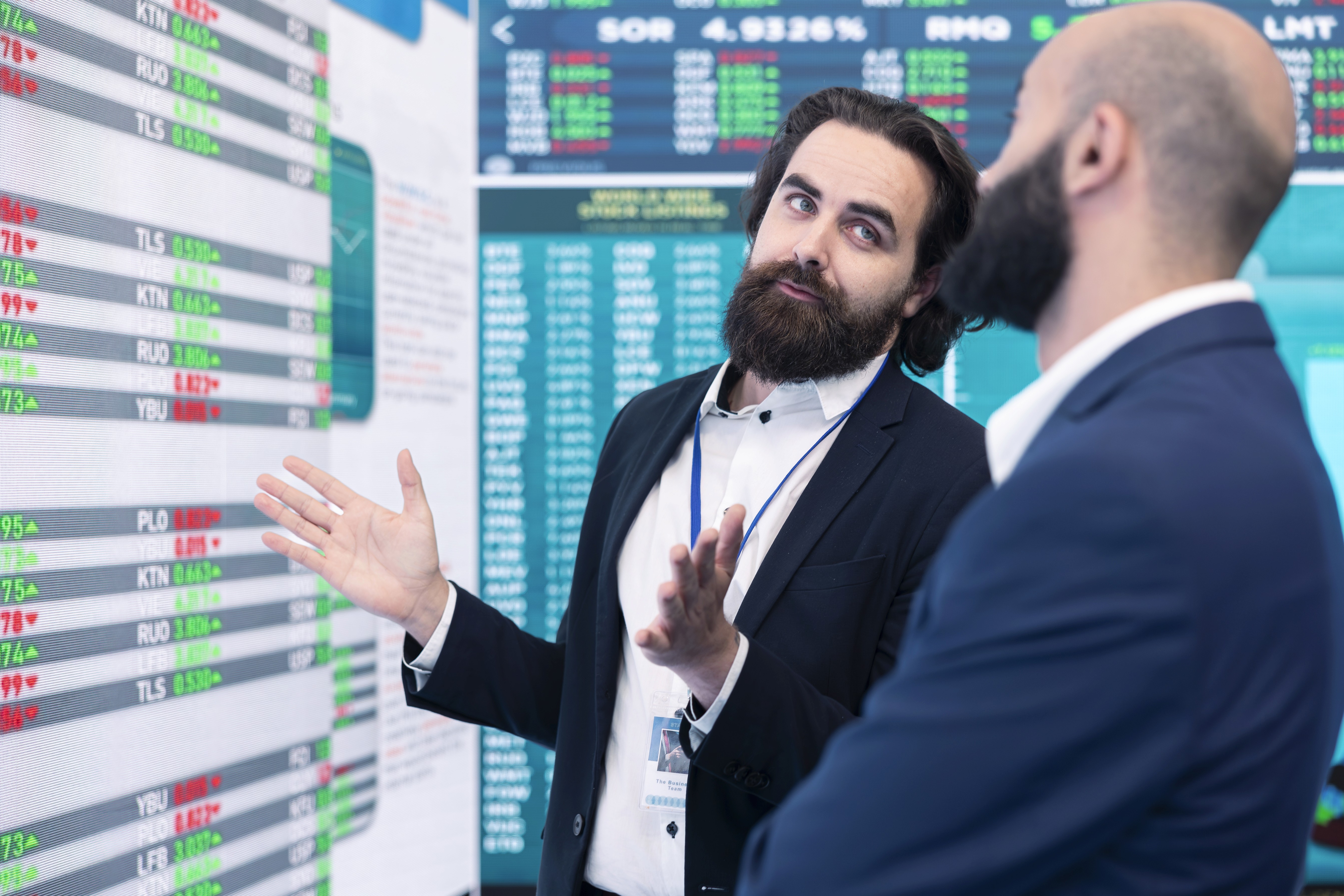 Coach explaining something to an athlete