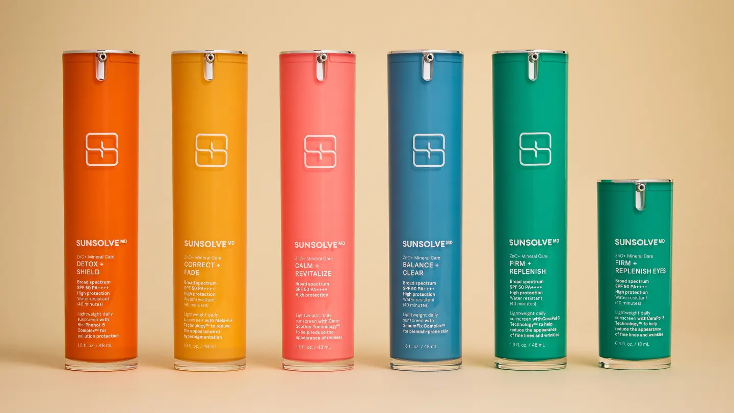Sunsolve MD skincare product photography by PinPoint Media