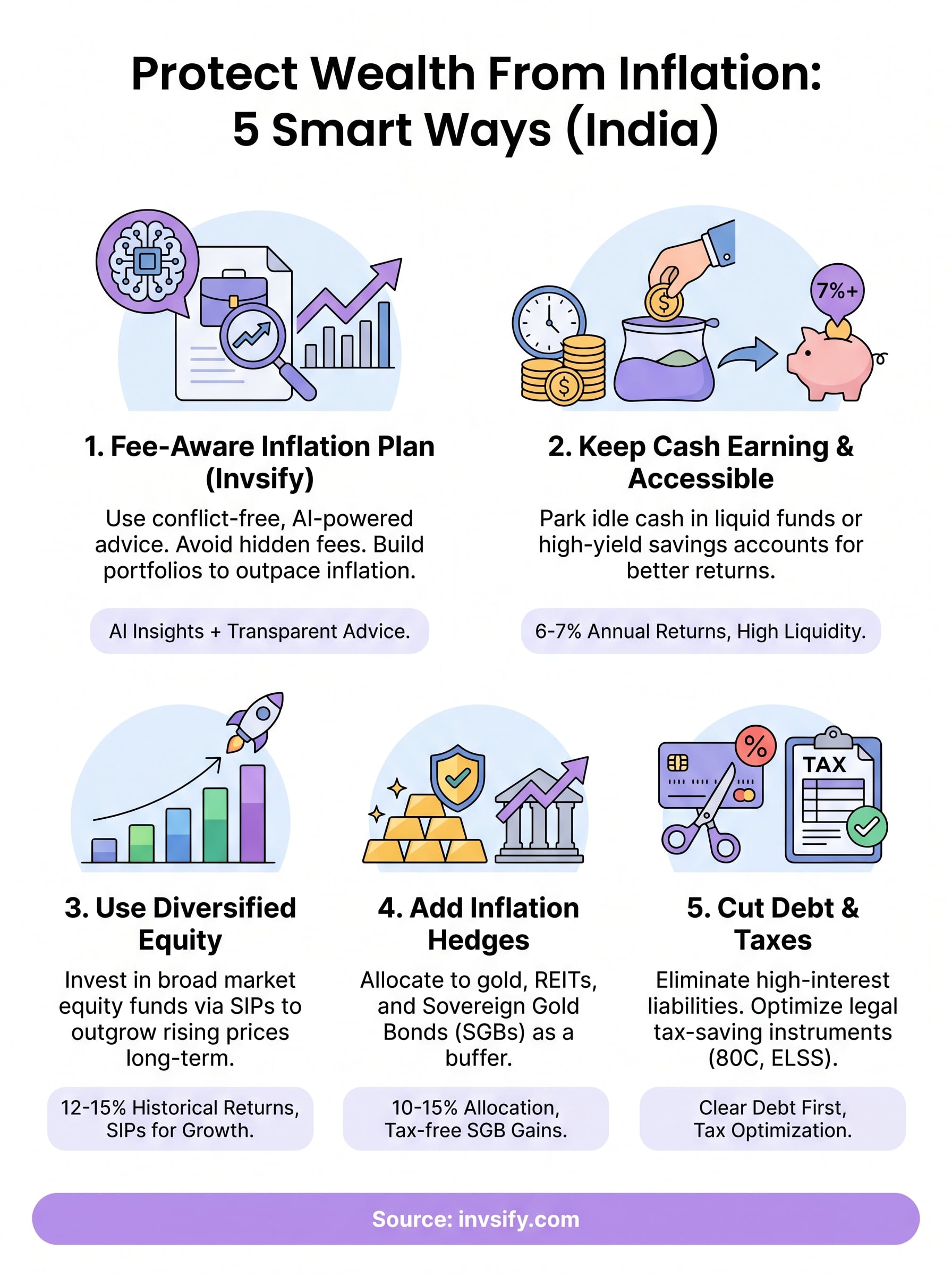 how to protect wealth from inflation infographic