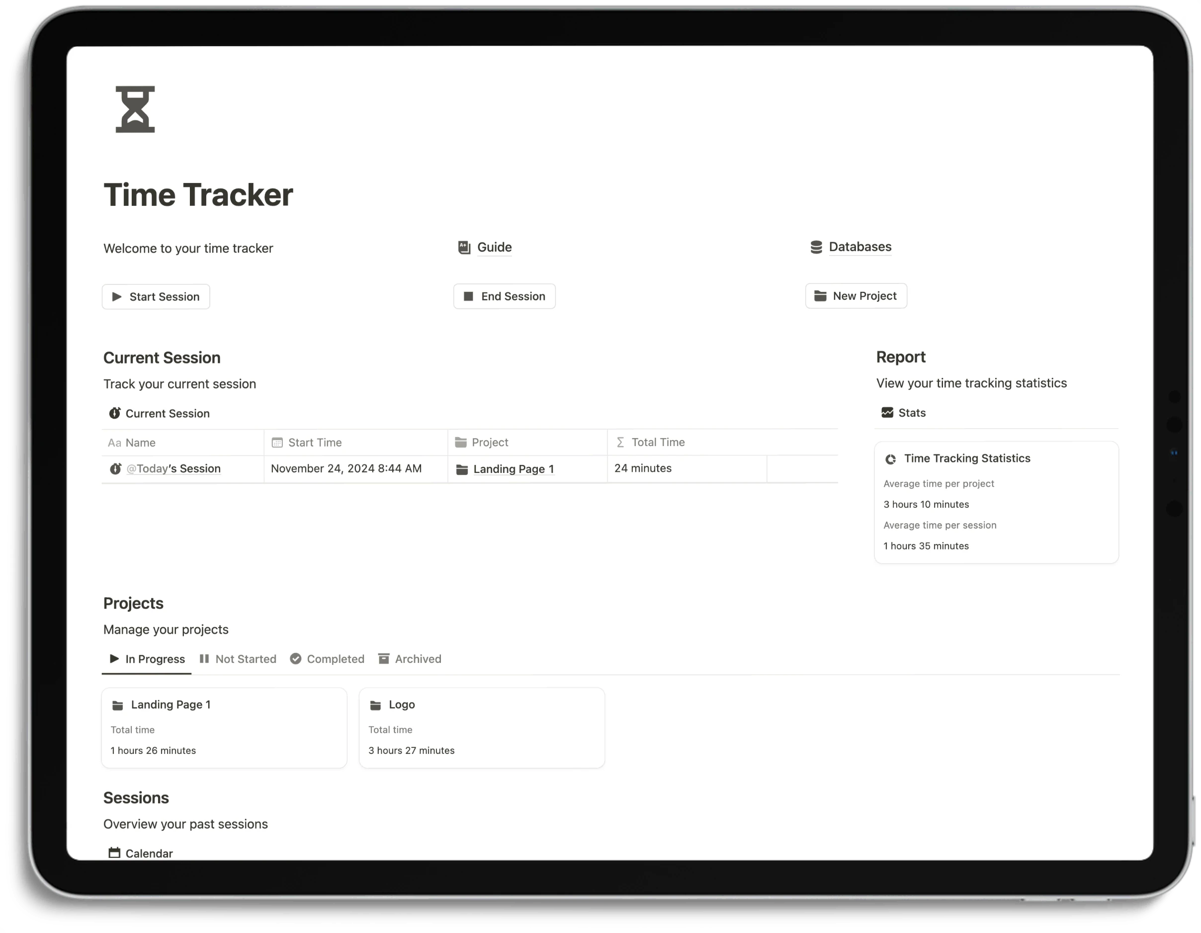 Notion Time Tracker - Cover