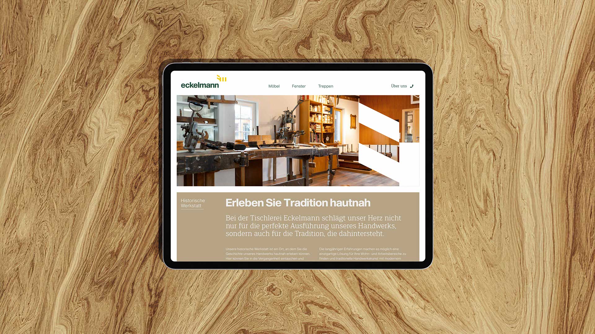Darstellung der Leistungsbereiche auf der Website – übersichtlich, strukturiert, nutzerfreundlich