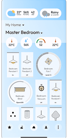 Client reference home screen