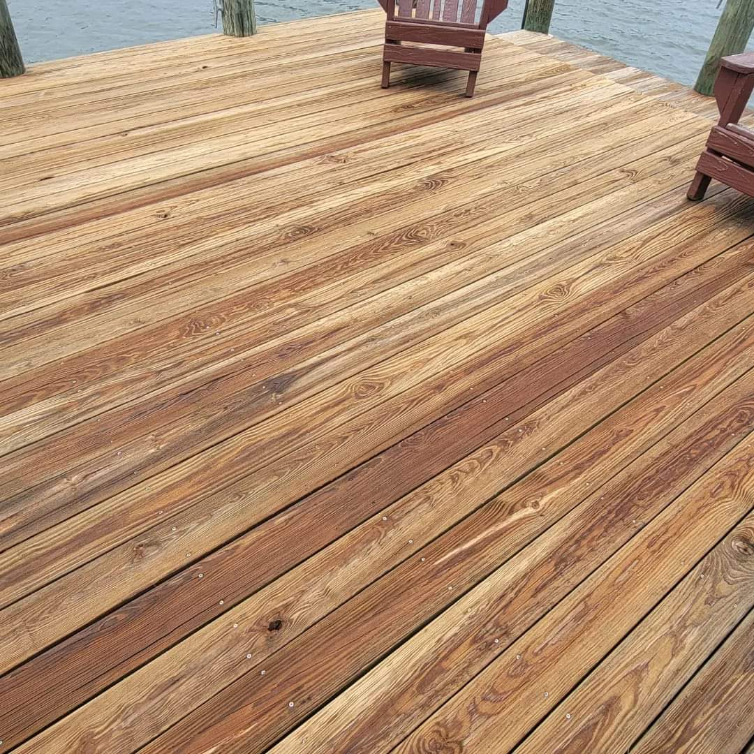 Cleaned deck