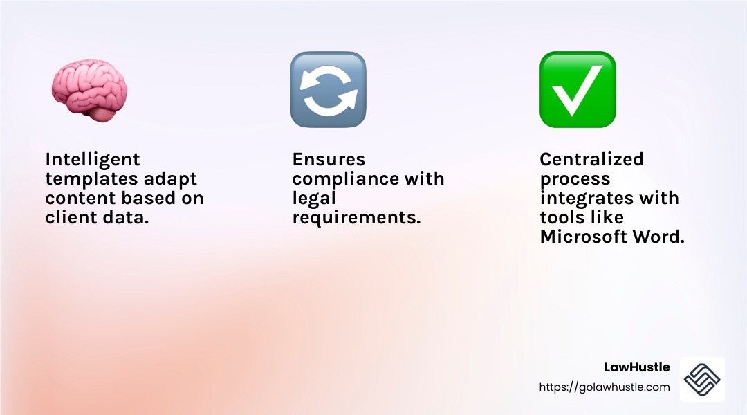Compliance in Legal Automation - Advanced legal document automation infographic 3_facts_emoji_light-gradient