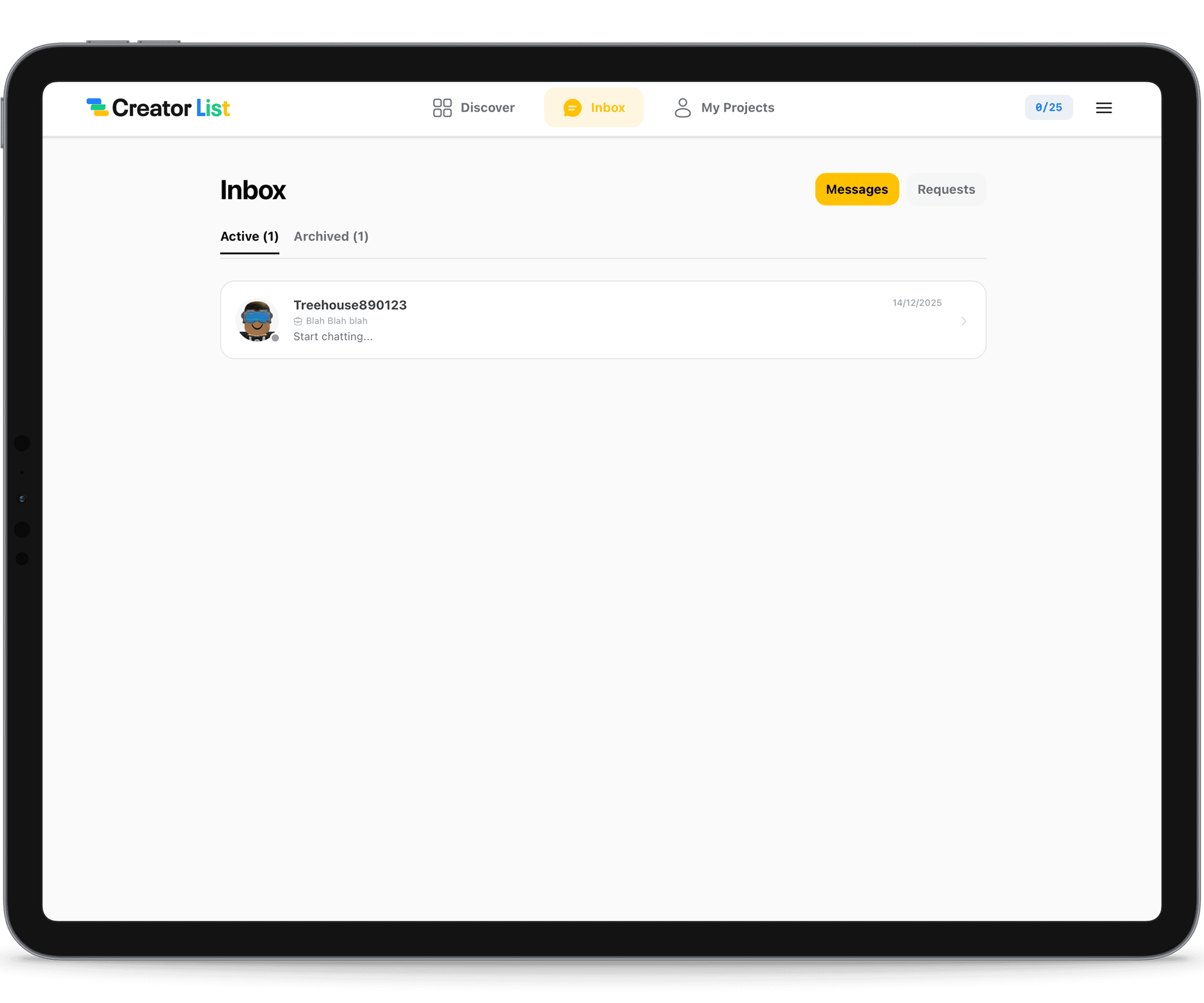 Screenshot of Notion template homepage