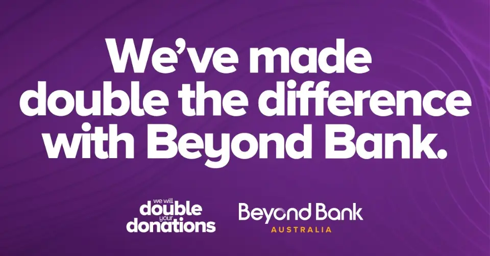 Web banner saying 'We made double the difference with Beyond Bank'