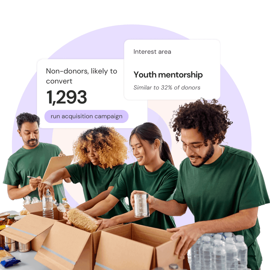 A group of people, part of the Dataro audience "Non-donors, likely to convert" who have an interest in youth mentorship.