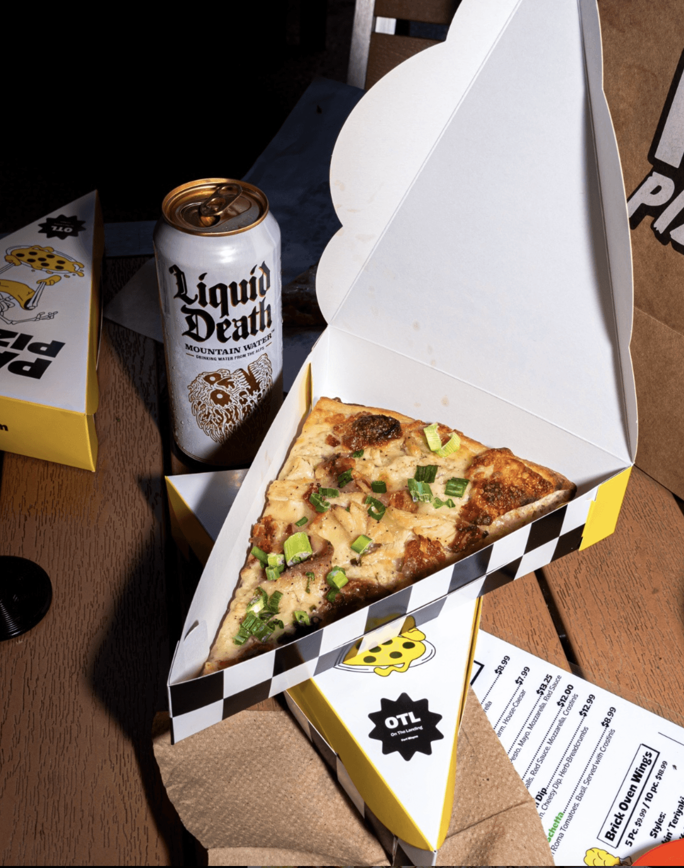 Papis Pizza packaging designed by Bart Fish