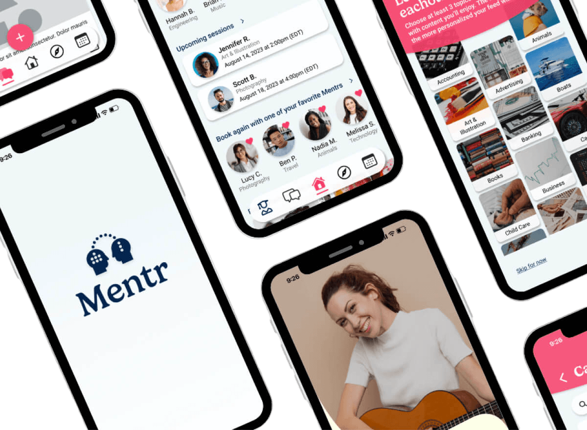 Hero image showing flat lay of iphones in a diagonal layout