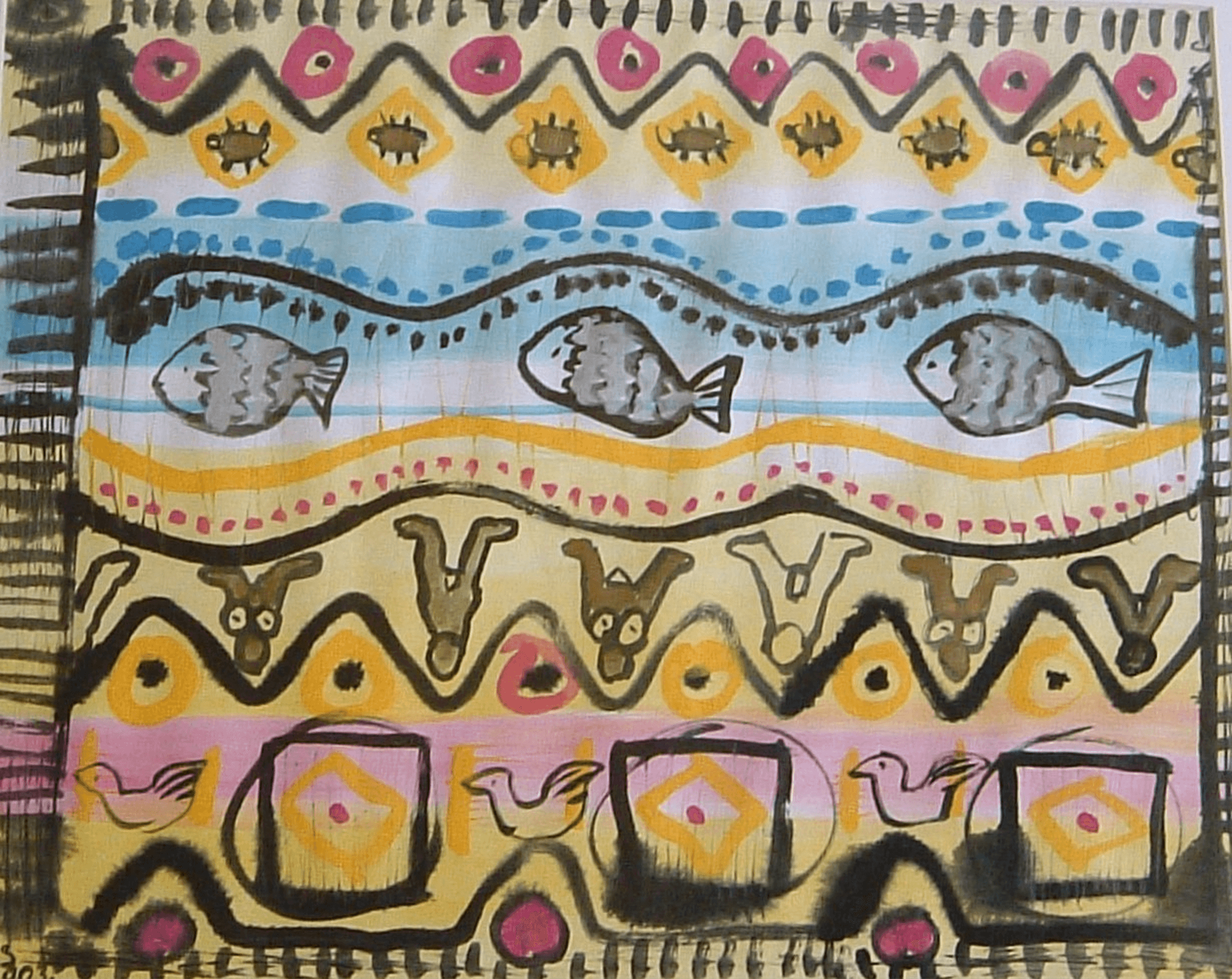 Colourful Birds and Fish
