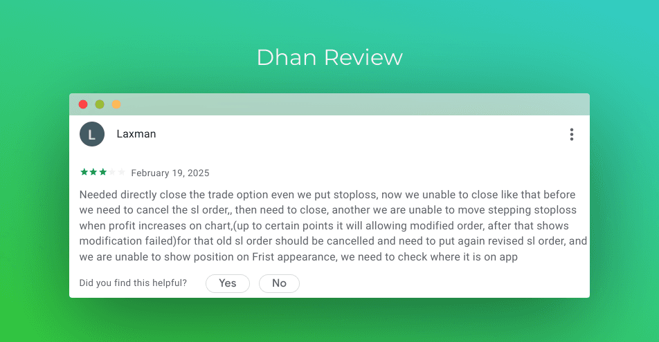 Dhan 3 Star Review