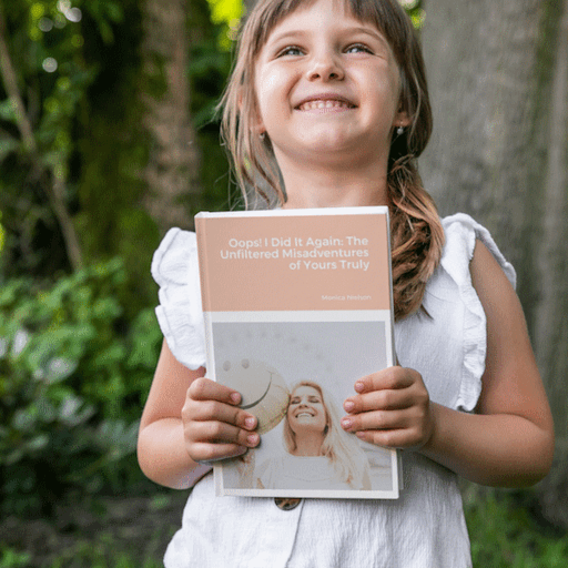 girl holding a keepsake memoir