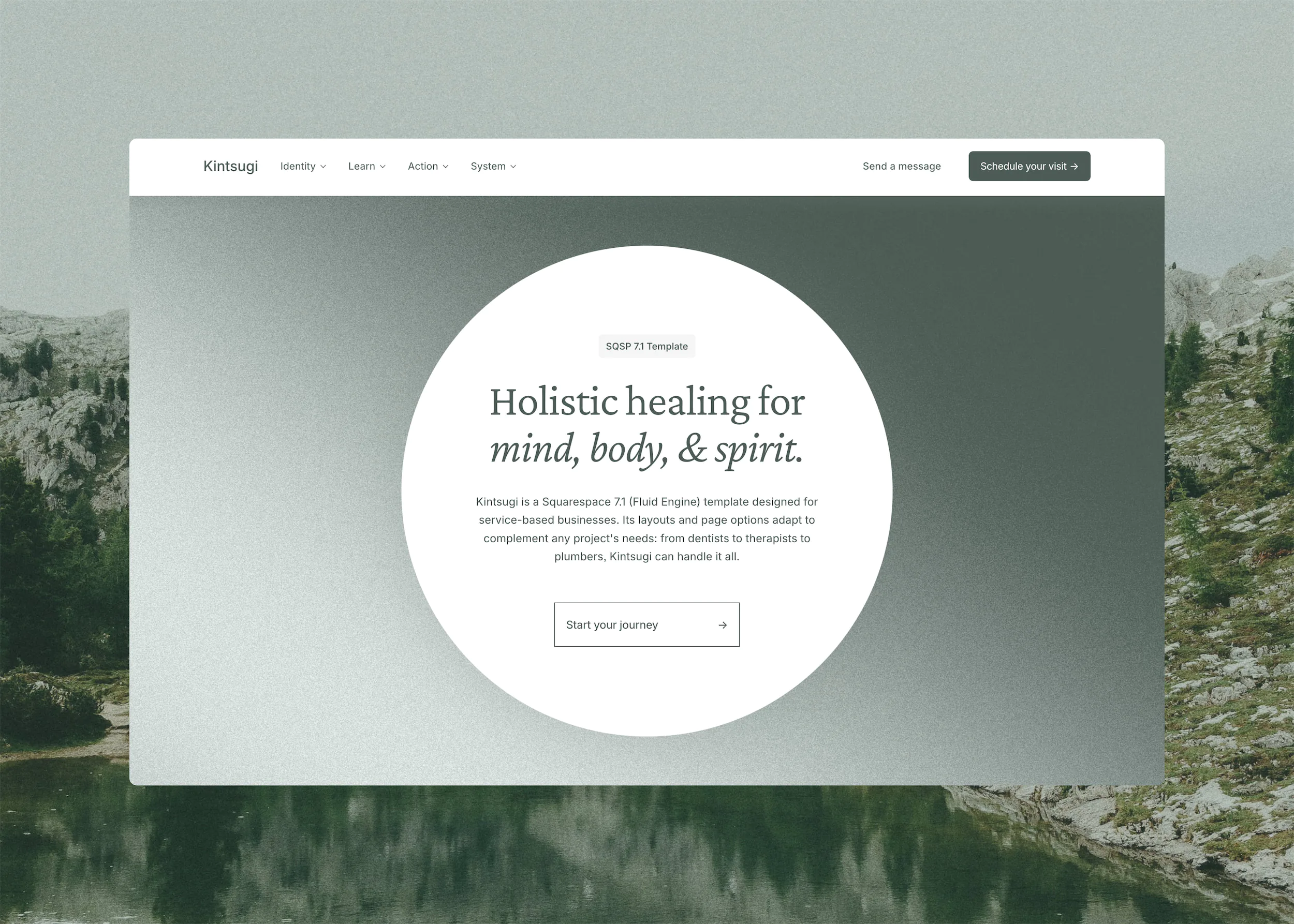 Kintsugi Squarespace template by Studio Mesa