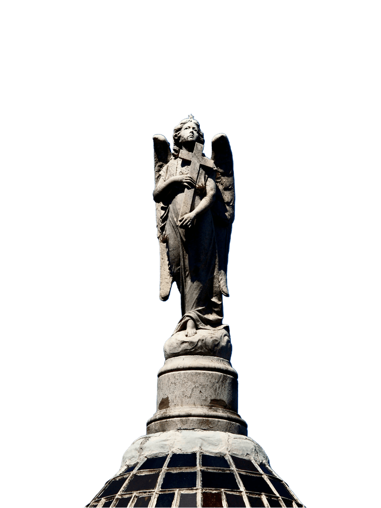 man holding book statue under blue sky during daytime (Background Removed)