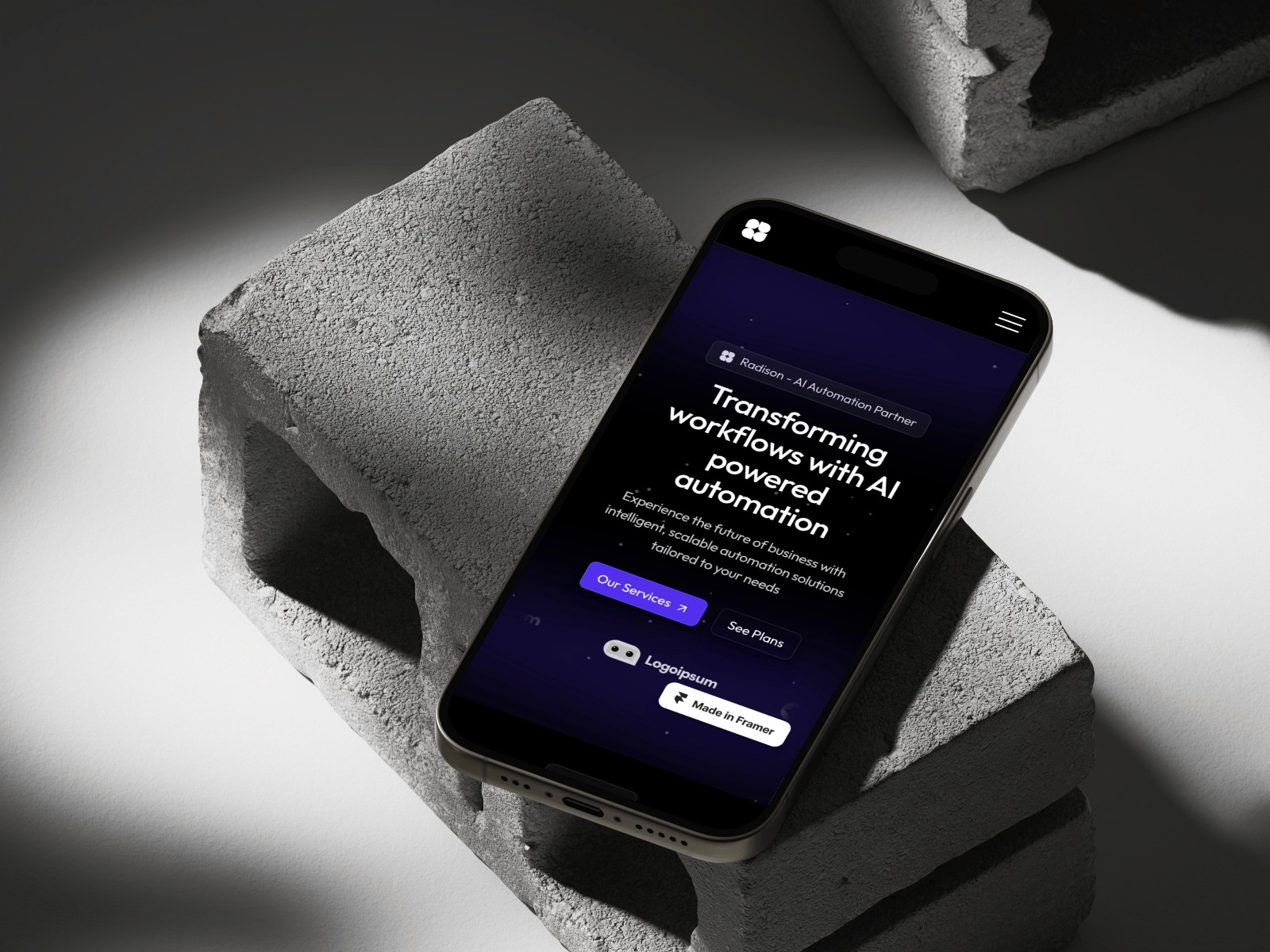 Radison — 现代动效 AI 机构落地页设计灵感