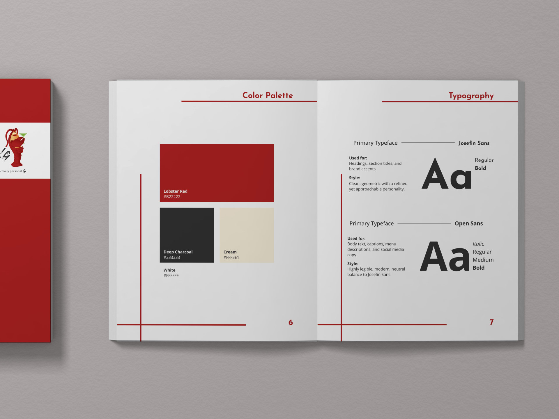 color palette and typography guide