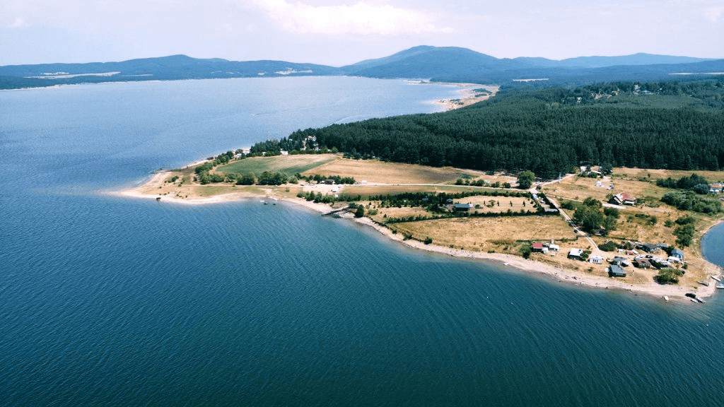 Iskar Reservoir aerial view