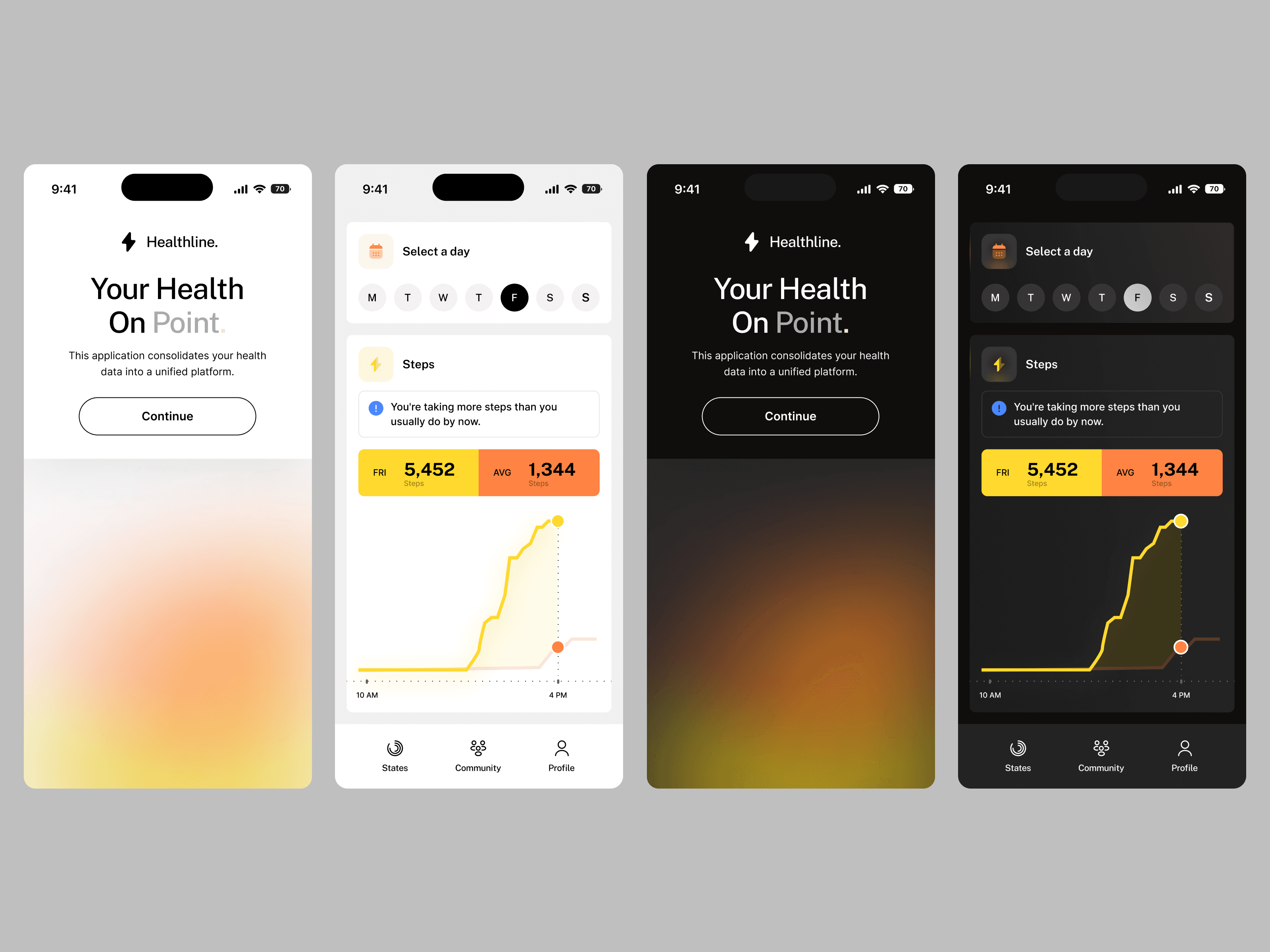 Fitness app design