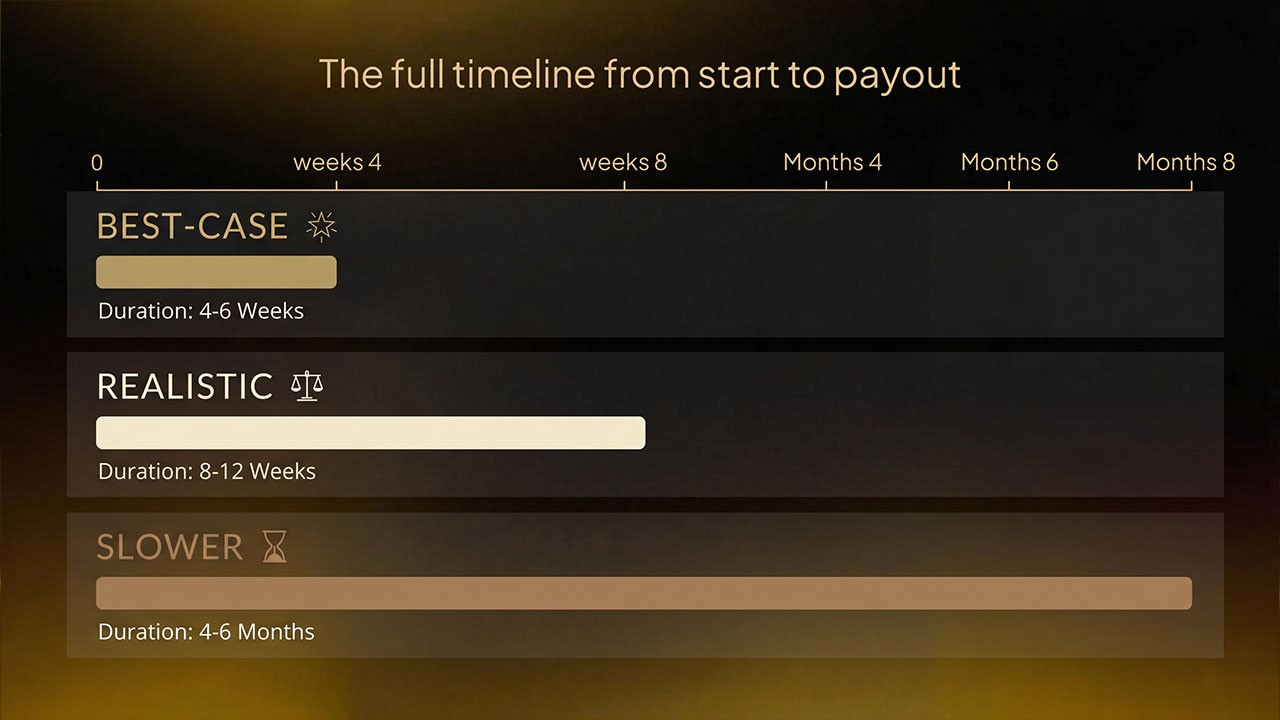 The full timeline from start to payout