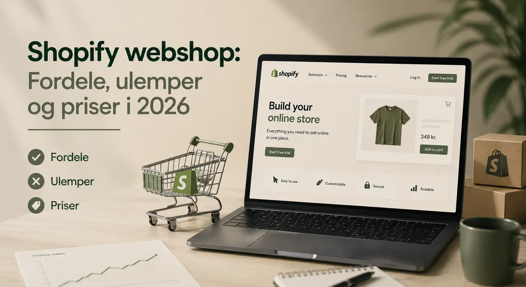 Shopify webshop – fordele, ulemper og priser i 2026
