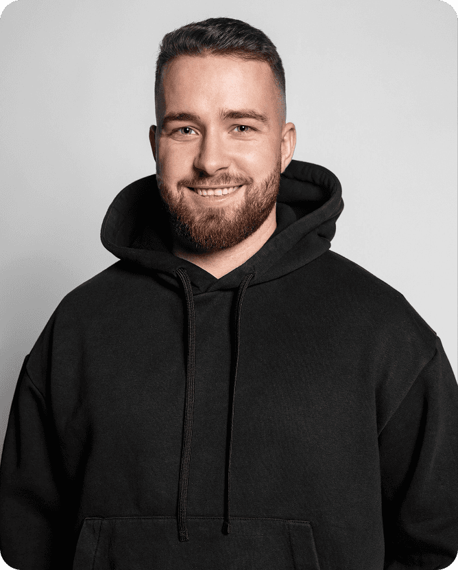 John Doe working on his computer in the office