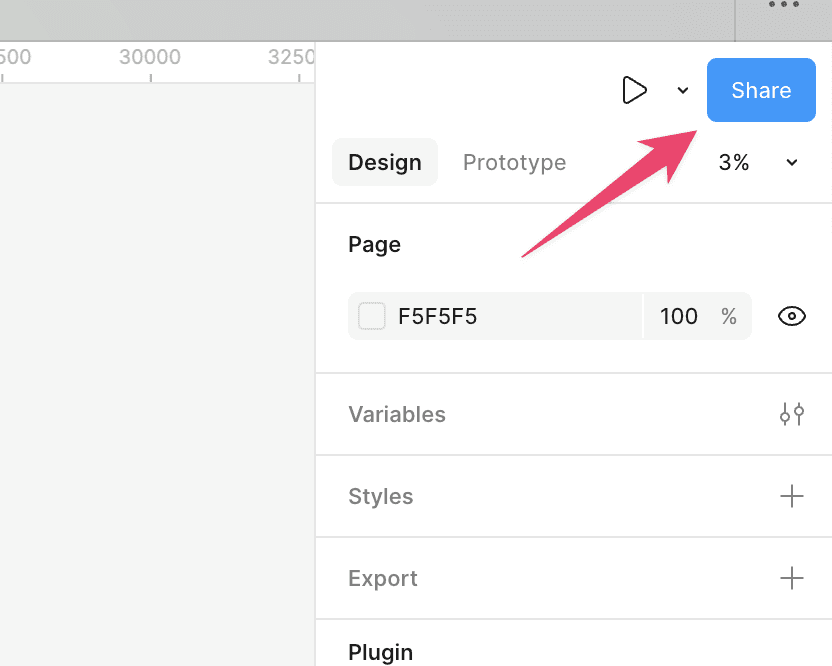 Figma Share file button