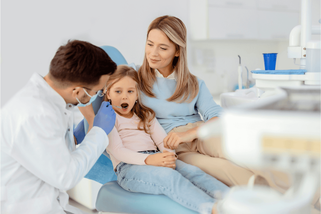 Mom & Child at Sovrle Dental Clinic in North York, ON