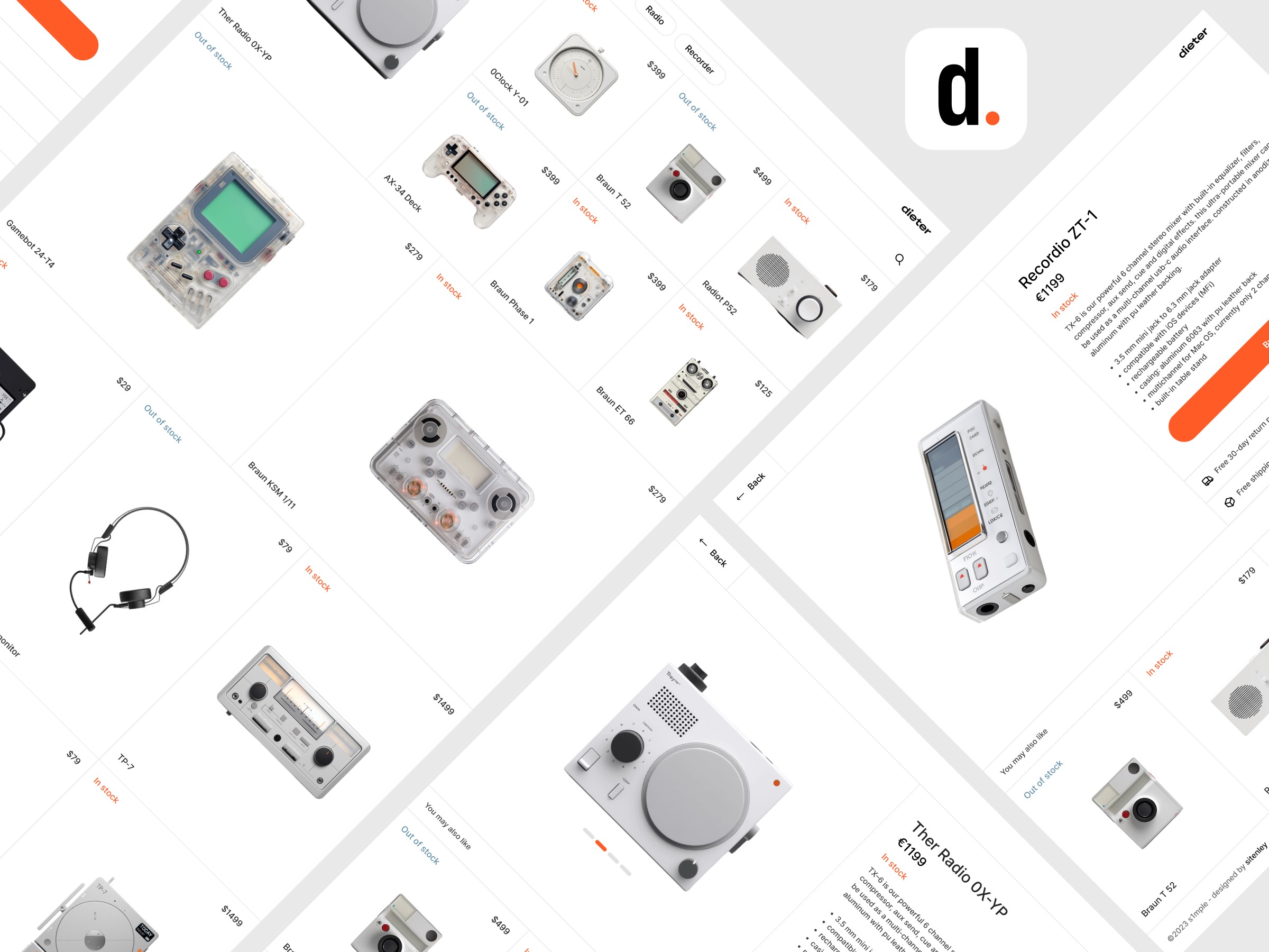 Dieter Framer ecommerce template preview