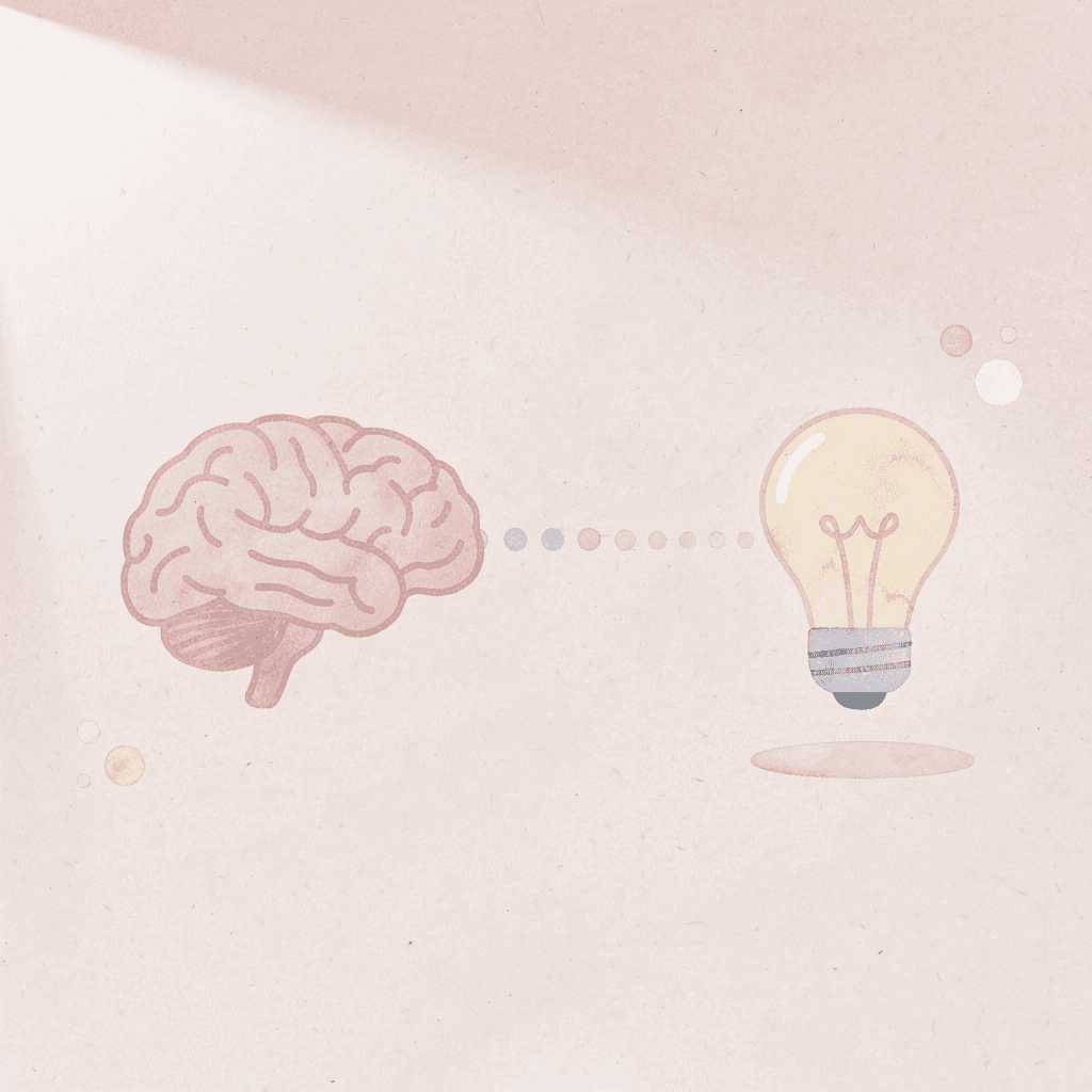 Book and speech bubble icons connected showing theory to practice transformation