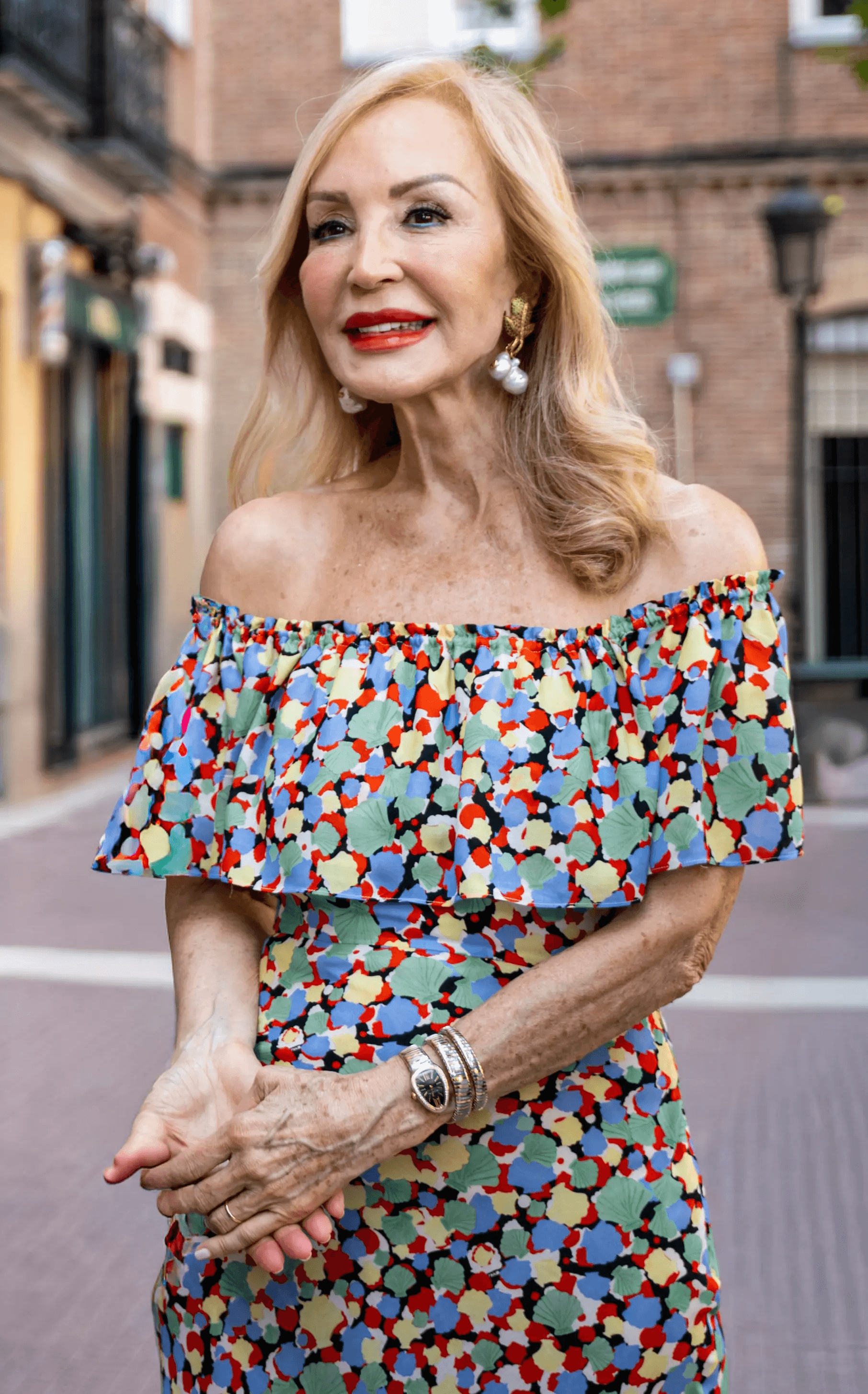 Carmen Lomana durante un evento del Ayuntamiento de Madrid