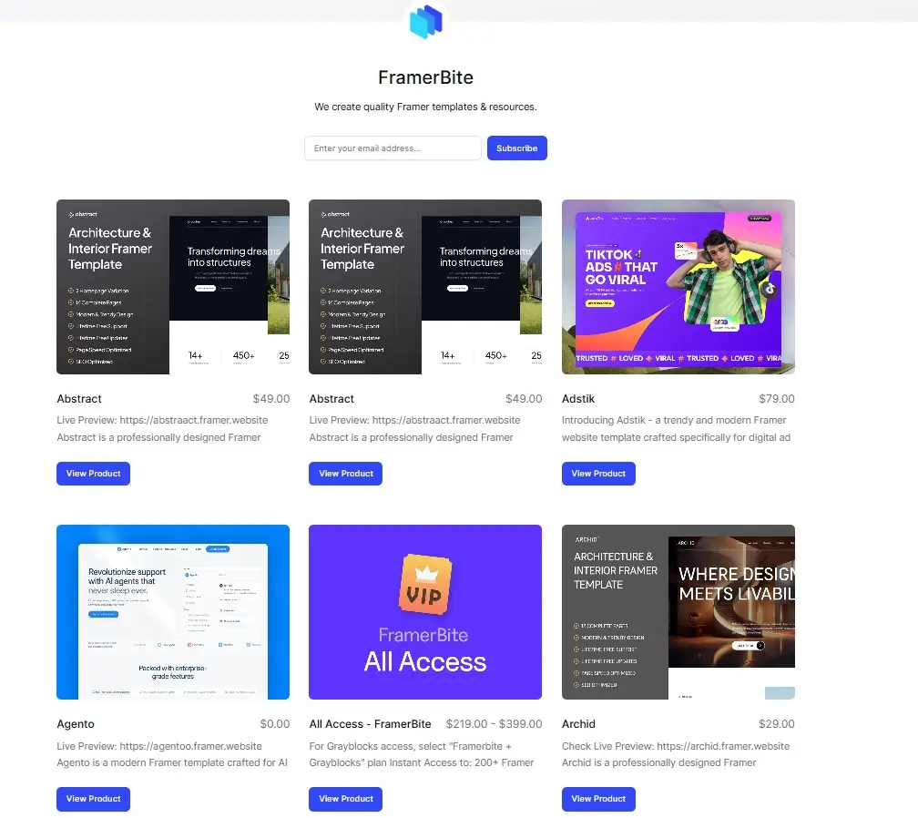Framerbite templates