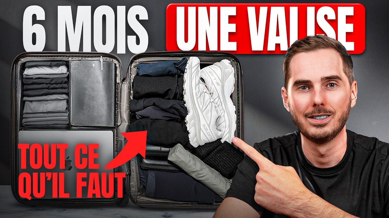 Video Youtube Oseille TV : Voyager 6 Mois avec UN SEUL Bagage Cabine !