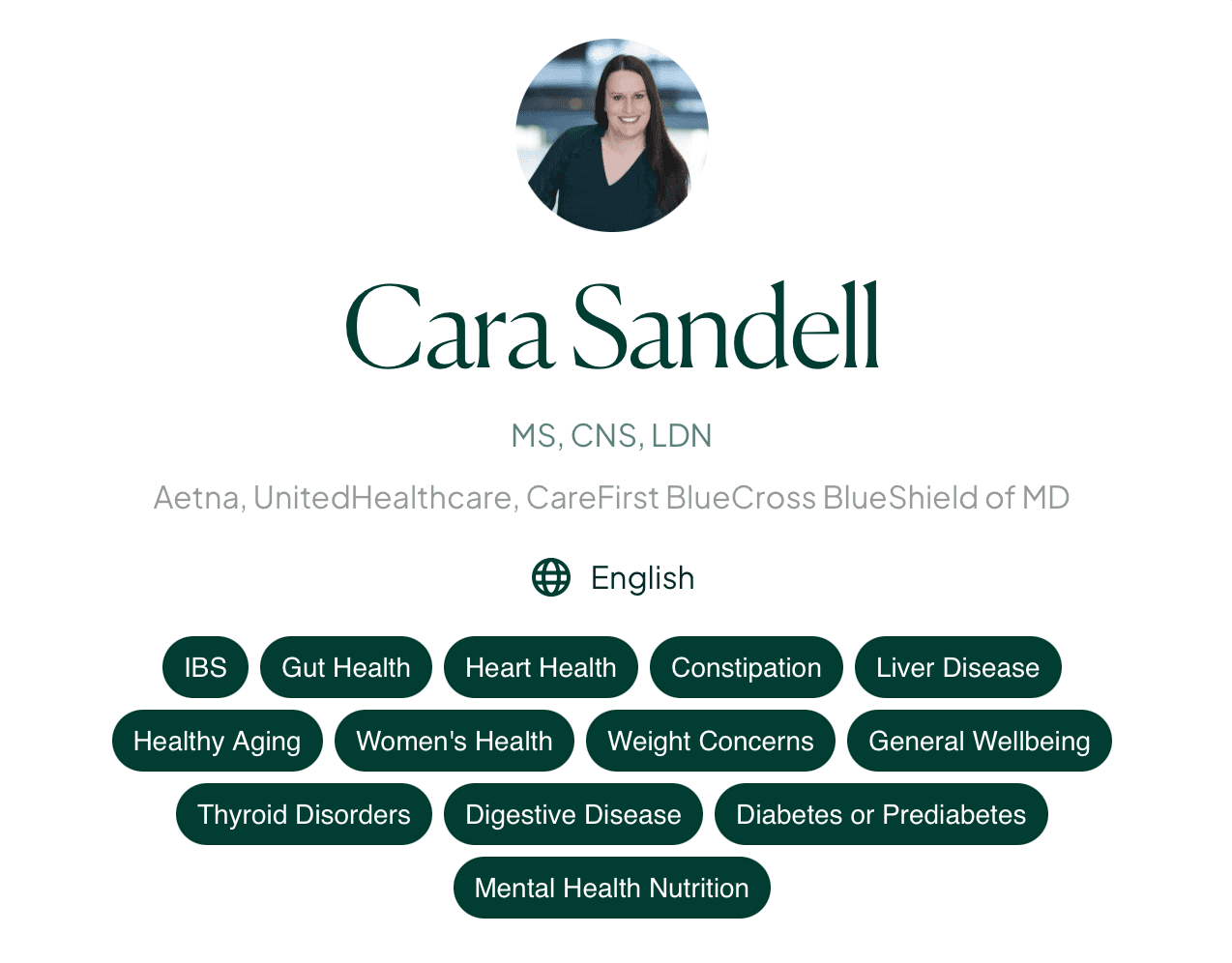 Cara Sandell, Registered Dietitian at Berry Street