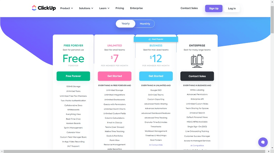 Clickup Pricing