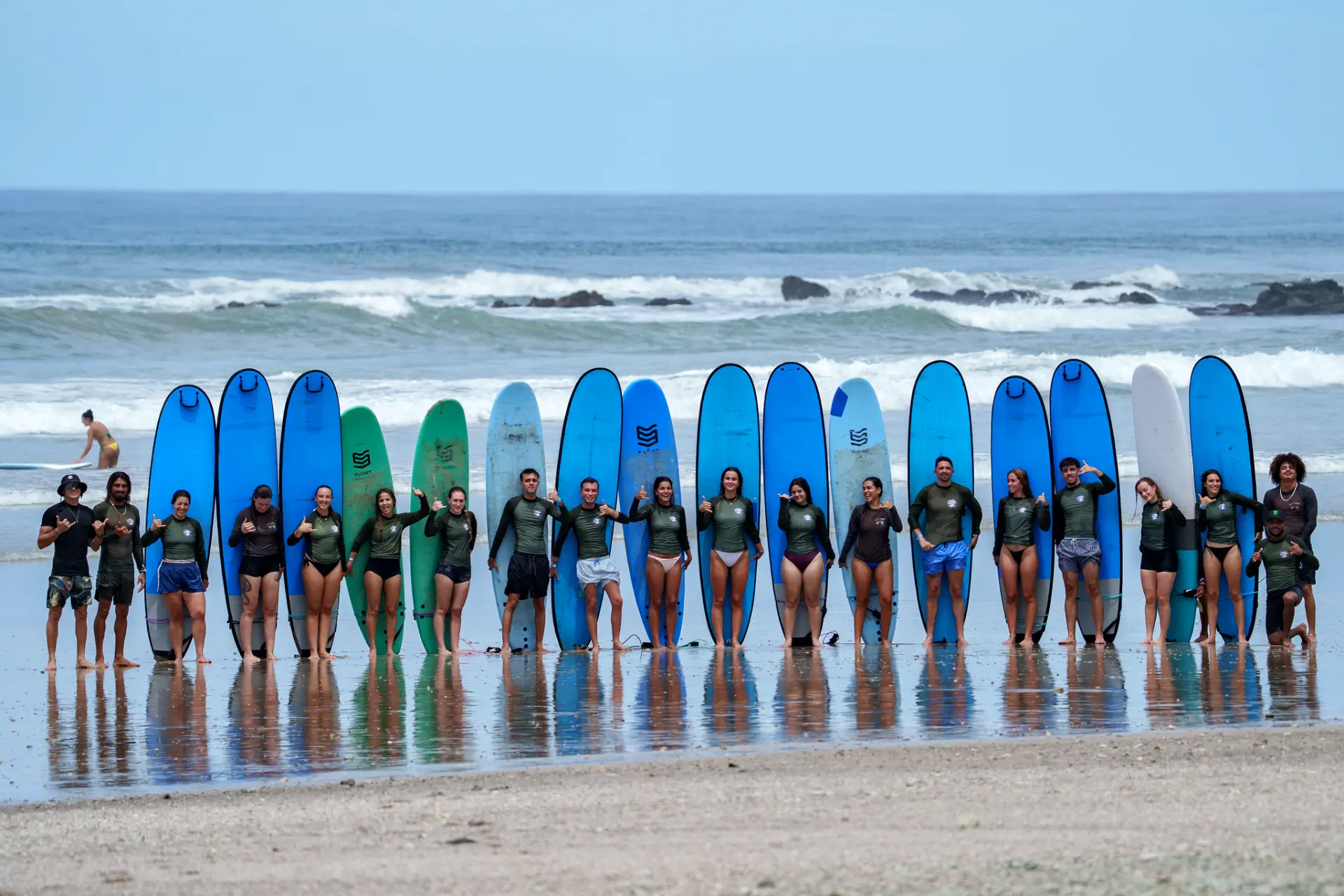 Surf lesson on the beach in Santa Teresa, Costa Rica