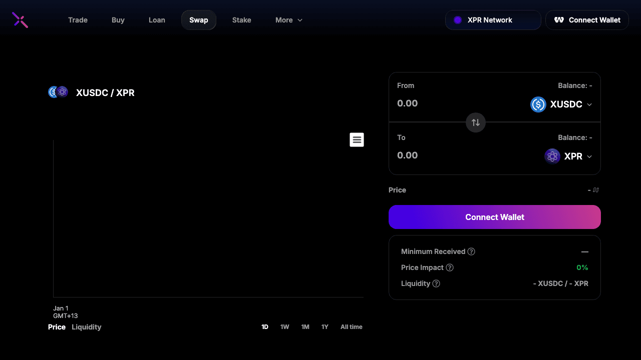 Metal X Swap — select tokens and swap with zero gas