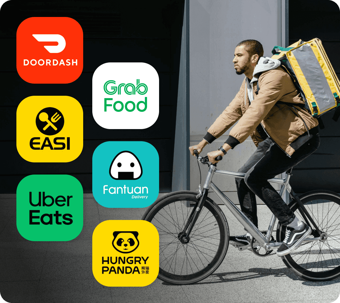 third parties integration between orderup with doordash grabfood easi ubereats and others