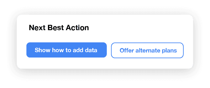 Agent Assist recommending the next best action to the agent
